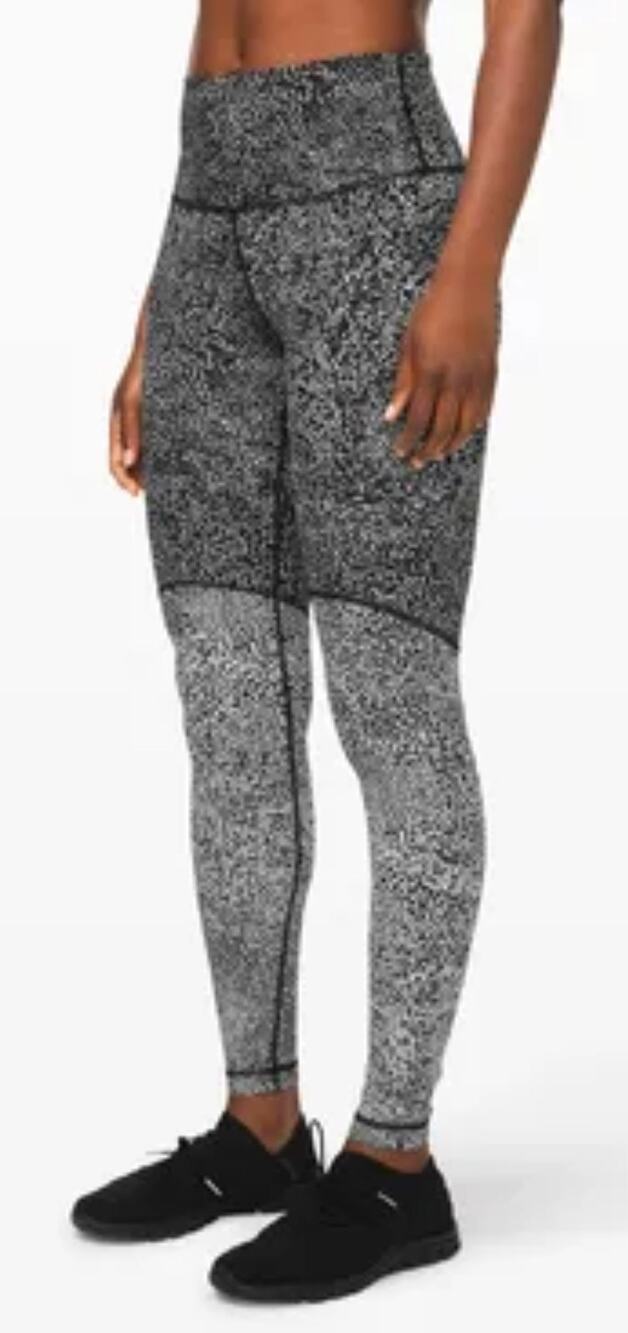 Lululemon Wunder Under High Waisted Alpine White/Black Leggings